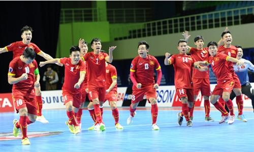 越南国家室内五人制足球队为出征第29届东运会做准备