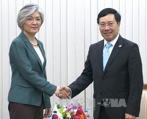 越南外长会见日本和韩国代表团团长