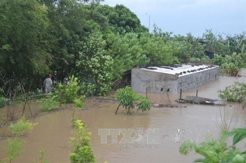 Bão số 10 gây ngập lụt nhiều nơi ở huyện Kiến Xương