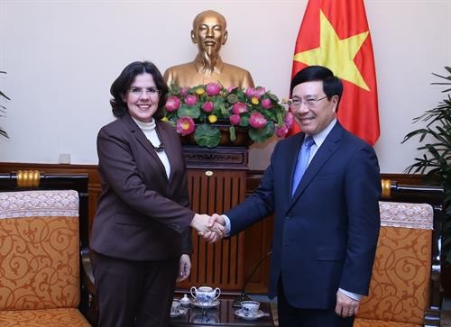 越南政府副总理兼外长范平明会见古巴新任驻越大使