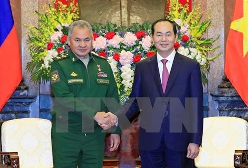 越南国家主席陈大光会见俄罗斯联邦国防部部长谢尔盖