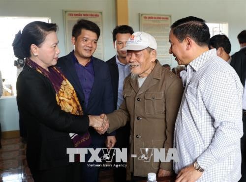 越南国会主席阮氏金银走访慰问河静省优抚对象