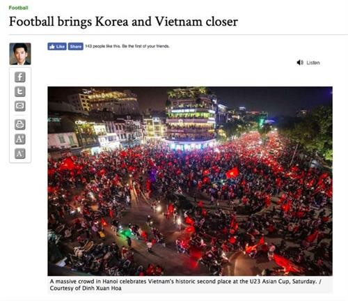 2018年U23亚洲杯：足球让越南与韩国拉得更近
