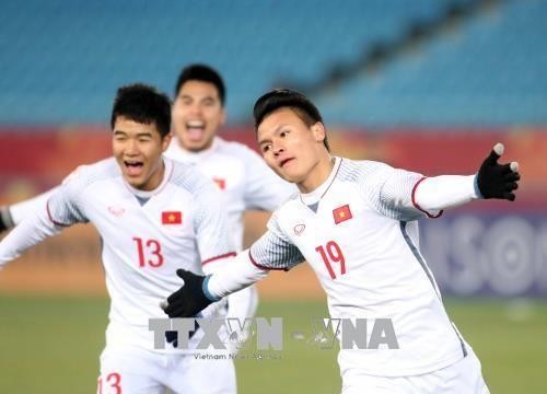 越南U23足球队两名代表入选U23亚洲杯的“最佳阵容”