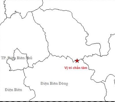 Động đất 3,9 độ richter tại tỉnh Điện Biên