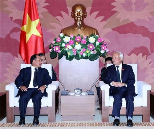 越南国会副主席汪周刘会见老挝司法部部长塞西•桑迪翁