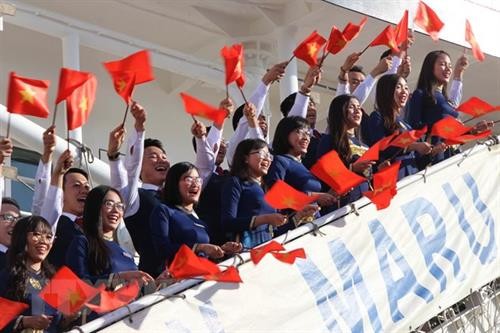 第45届东南亚与日本青年船抵达胡志明市