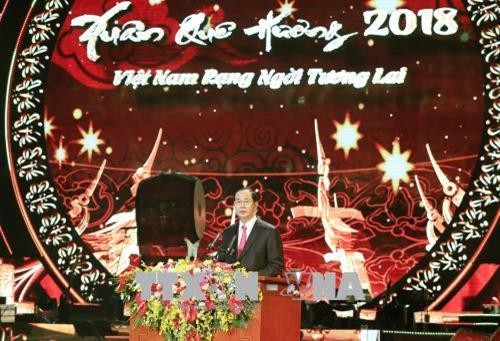Chủ tịch nước Trần Đại Quang dự chương trình “Xuân Quê hương 2018”