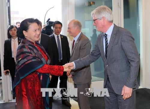 越南国会主席阮氏金银探访荷兰三角洲研究院