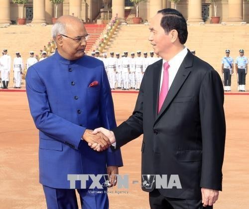 越南国家主席陈大光会见印度总统科温德