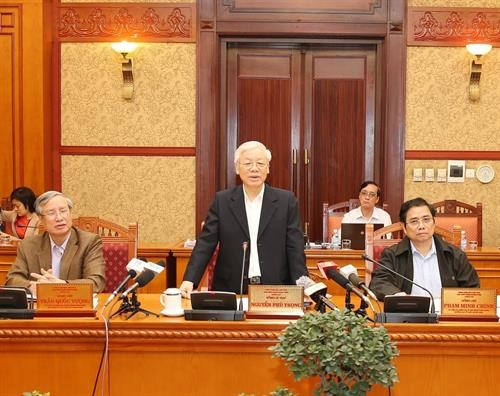 越共中央总书记阮富仲：加大对党的决议和指示执行工作监督检查力度是十分必要的
