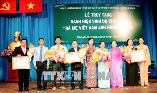 Truy tặng danh hiệu cho 22 "Bà mẹ Việt Nam Anh hùng" trên địa bàn Thành phố Hồ Chí Minh