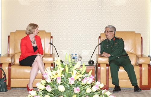 越南国防部副部长阮志咏会见新西兰驻越南大使温迪马修斯
