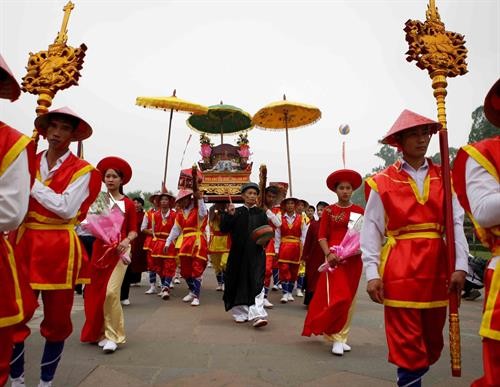 Giỗ Tổ Hùng Vương – Lễ hội Đền Hùng 2018: Lễ rước kiệu, dâng lễ vật cung tiến Tổ tiên