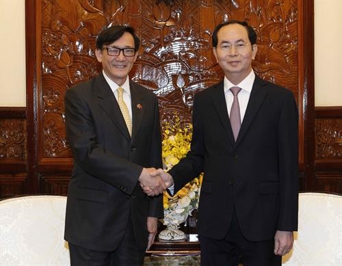 国家主席陈大光会见前来辞行拜会的泰国大使旺帕迪