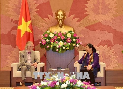 越南国会常务副主席丛氏放会见各国议会联盟前秘书长安德斯