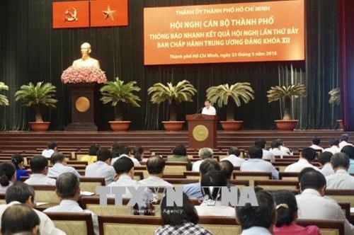 Thành ủy Thành phố Hồ Chí Minh thông báo kết quả Hội nghị Trung ương 7 khóa XII