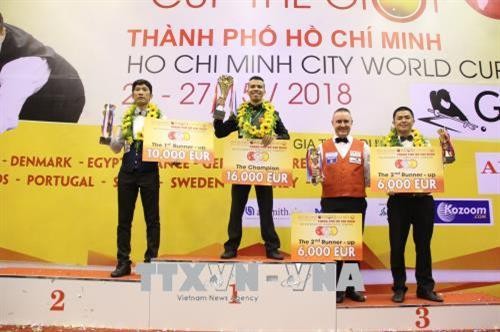 Giải Billiards 3 băng cúp thế giới Thành phố Hồ Chí Minh năm 2018: Cơ thủ Trần Quyết Chiến đăng quang ngôi vô địch