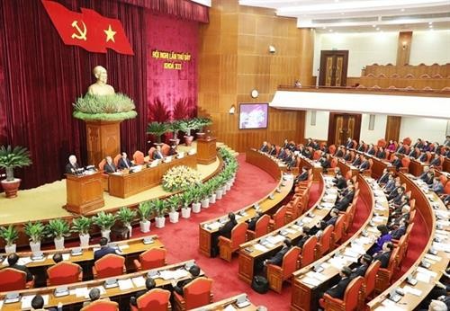 越共十二届中央委员会第七次全体会第一天新闻公报