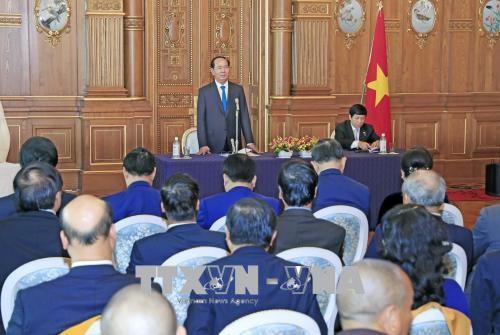 越南国家主席陈大光高度评价旅日越南人为深化越日交流与合作所作出的贡献