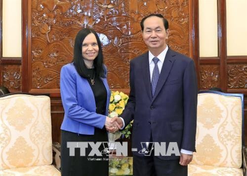 越南国家主席陈大光会见离任辞行的波兰驻越大使