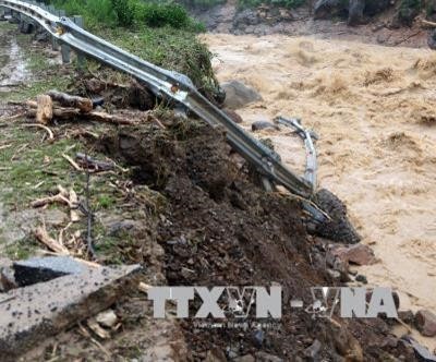 Những hình ảnh về thiệt hại và công tác khắc phục hậu quả do mưa lũ ở Lai Châu
