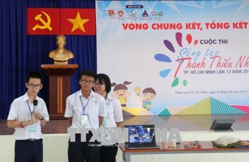 Trao giải Cuộc thi Sáng tạo thanh thiếu nhi Thành phố Hồ Chí Minh lần thứ 13 năm 2018