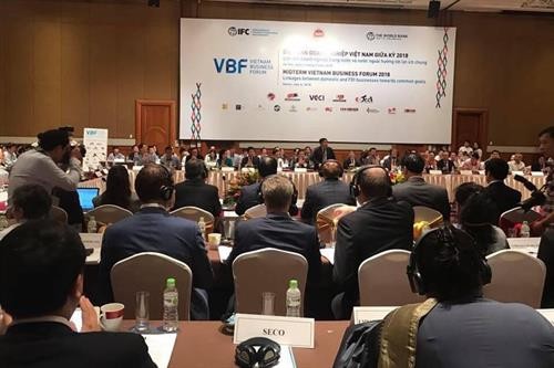外国投资商在2018年越南企业中期论坛上积极建言献策