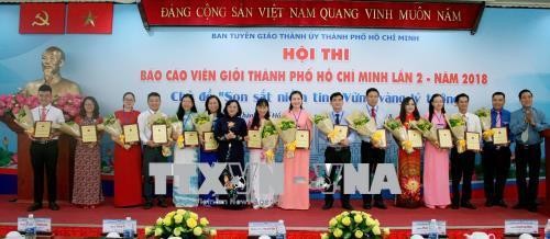 Hội thi báo cáo viên giỏi Thành phố Hồ Chí Minh gắn liền các vấn đề thời sự