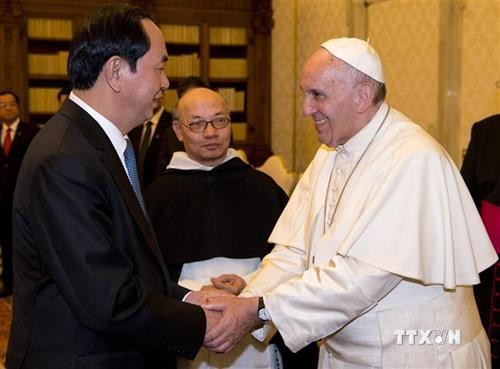 梵蒂冈教皇和巴西领导人就越南国家主席陈大光逝世致唁电