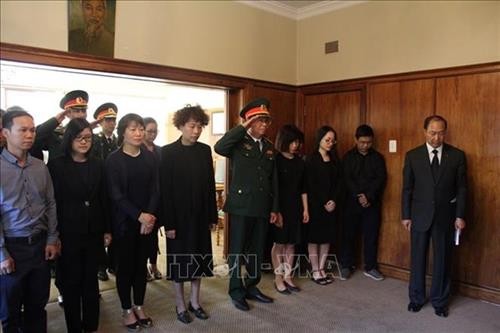 越南驻南非和莫桑比克大使馆为陈大光主席举行吊唁仪式