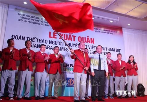 Đoàn thể thao người khuyết tật Việt Nam xuất quân tham dự Đại hội thể thao người khuyết tật châu Á năm 2018