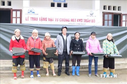 Hỗ trợ vật tư chống rét cho gia súc tại vùng cao Lộc Bình