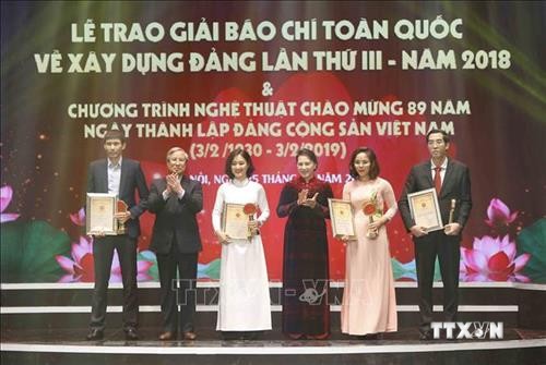 Lễ trao Giải báo chí toàn quốc về xây dựng Đảng lần thứ ba - năm 2018