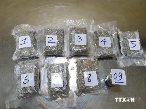 新山一国际机场口岸海关分局查获藏有2.3公斤毒品的一批货