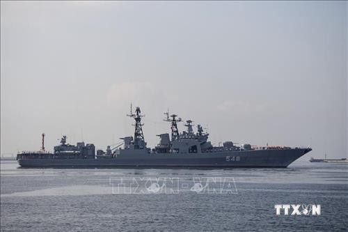 俄罗斯三艘军舰访问菲律宾马尼拉