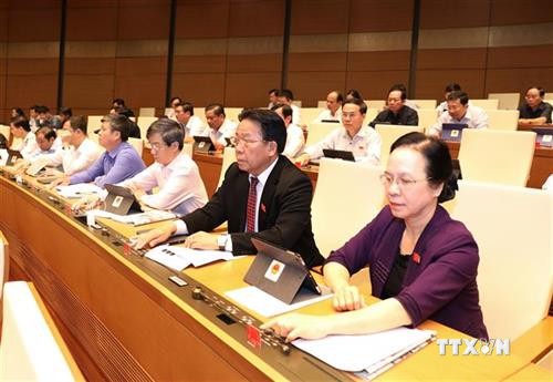 越南第十四届国会第八次会议：表决通过一项决议 讨论两部法案