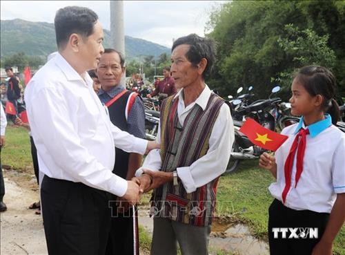 Chủ tịch UBTƯMTTQ Việt Nam Trần Thanh Mẫn dự Ngày hội Đại đoàn kết toàn dân tộc tại Ninh Thuận