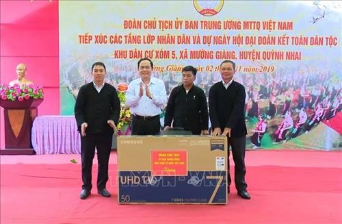 Chủ tịch Ủy ban Trung ương MTTQ Việt Nam dự Ngày hội Đại đoàn kết toàn dân tộc năm 2019 tại Sơn La