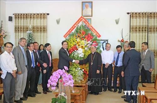 Chủ tịch Ủy ban Trung ương MTTQ Việt Nam Trần Thanh Mẫn chúc mừng đồng bào Công giáo Giáo phận Nha Trang