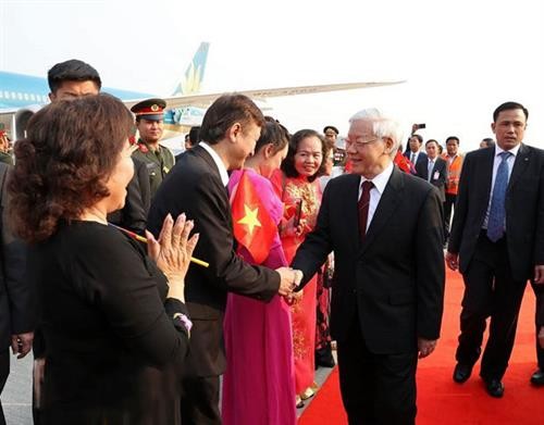 泰国媒体：阮富仲访问老柬两国加强外交关系