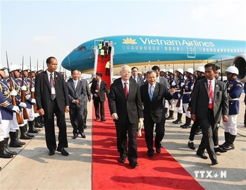 越共中央总书记、国家主席阮富仲对柬埔寨王国进行国事访问