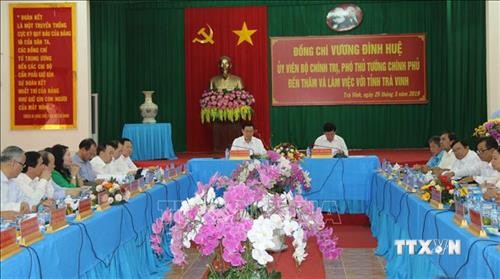 Phó Thủ tướng Vương Đình Huệ làm việc tại tỉnh Trà Vinh