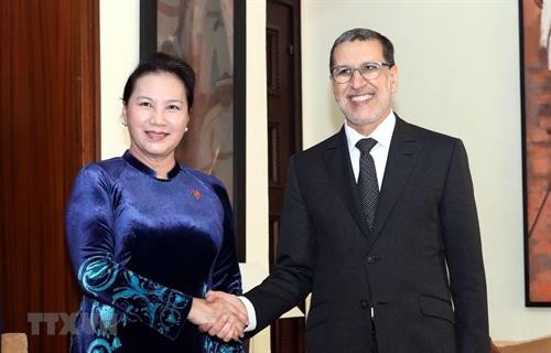 越南国会主席阮氏金银会见摩洛哥首相萨阿德丁·奥斯曼尼 