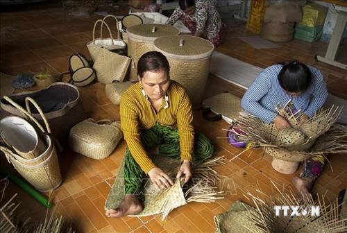 Xây dựng thương hiệu cho các sản phẩm từ cỏ bàng Phú Mỹ của người Khmer