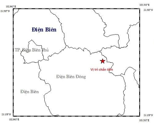 Dư chấn động đất 2,7 độ Richter trên địa bàn huyện Điện Biên Đông
