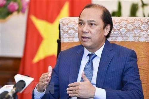 外交部副部长阮国勇就第34届东盟峰会取得的成果接受记者的采访