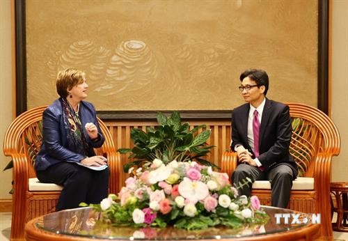 越南政府副总理武德儋会见联合国儿童基金会驻越首席代表