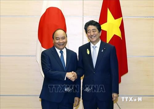 政府总理阮春福与日本首相安倍晋三举行会谈