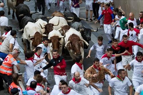 Người dân Tây Ban Nha chia tay lễ hội chạy với bò tót